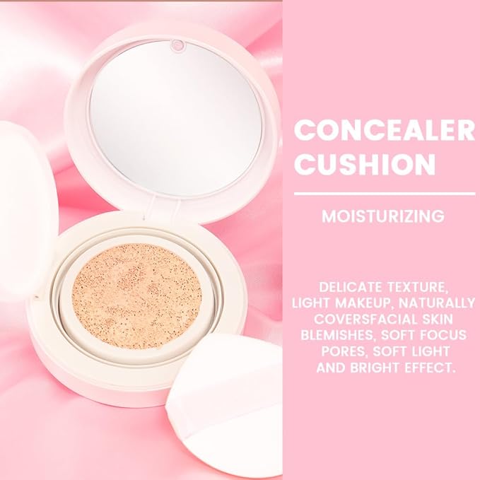 Nuder Cushion Foundation,Fair Ivory for Light & Medium With Neutral Skin Tone,Long-Lasting,Lightweight,Flawless Coverage,Dewy Finish,Concealing Redness,Blemishes and Under-eye Bags for All Skin Types-VivaGrace Women