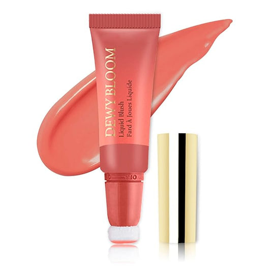 Blush Beauty Wand,Matte Face Blush Contour Wand with Cushion Applicator,Smooth Creamy Dewy Liquid Blush Wand,Blendable Blush Rouge Stick for Cheek,Cruelty-free,102 Serenade,Coral-VivaGrace Women