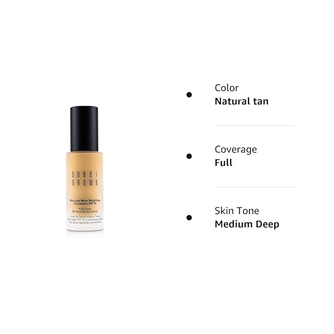 Bobbi Brown Skin Long-Wear Weightless Foundation Broad Spectrum SPF 15 - Natural Tan (4.25) - 1 fl oz/30 ml-VivaGrace Women