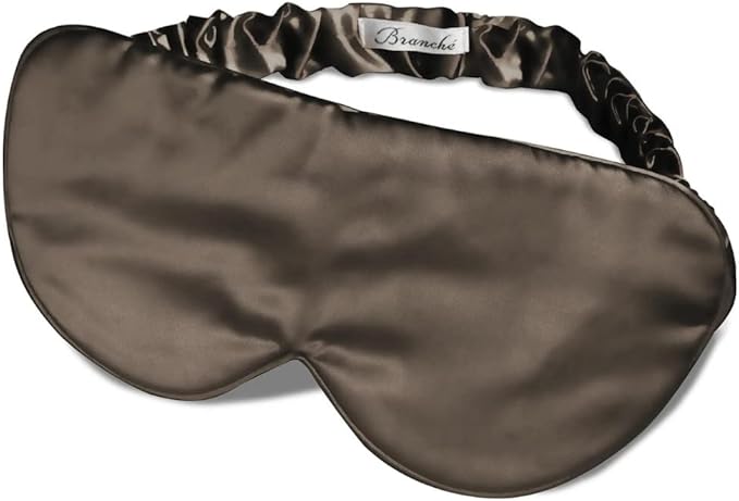 Branche Beauty Silk Eye Mask Pour Homme - Stylish 100% 6A Silk 22 Momme Sleep Mask, Eye Cover, Shade Blindfold Sleeping Mask for Luxury Sleep for Men Gifts for Him (Driftwood)-VivaGrace Women