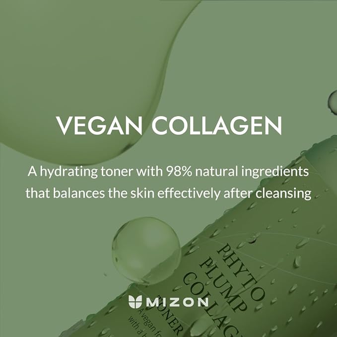MIZON Phyto Plump Collagen TONER, Plant Collagen with Adenosine, Vegan Formula, Hydrating, Anti-Wrinkle Care (150 ml/5.07 fl oz)-VivaGrace Women