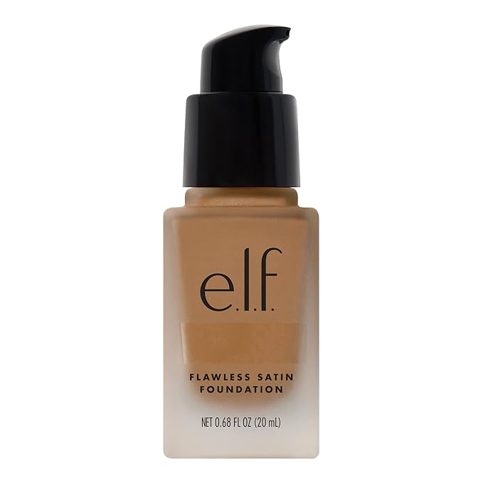 e.l.f. Flawless Finish Foundation, Lightweight & Medium Coverage, Semi-Matte Finish, Linen, 0.68 Fl Oz (20mL)-VivaGrace Women