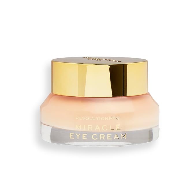 Revolution Pro, Miracle Eye Cream, Hydrating & Beautifying Eye Cream, Helps Dark Circles & Fine Lines with Vitamin C & Squalene, 0.5 oz-VivaGrace Women