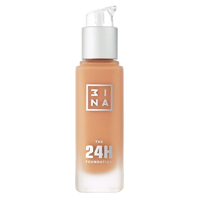 3INA The 24H Foundation 641-24H Long-Wearing Formula - Medium To High Buildable Coverage - Smooth Matte Finish - Expanded Shade Selection - Waterproof, Cruelty Free, Vegan Makeup - 1.01 Oz-VivaGrace Women
