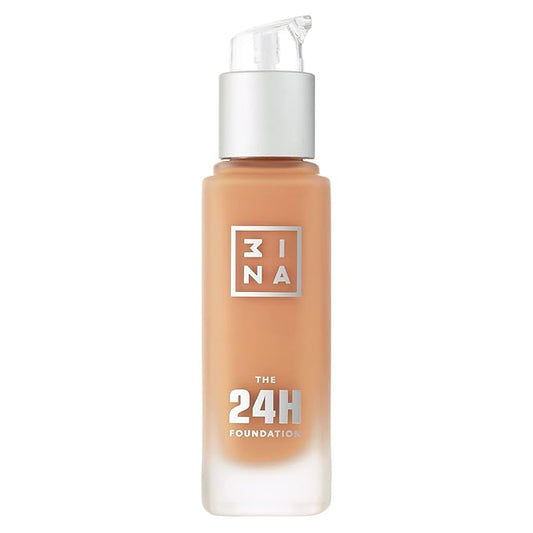 3INA The 24H Foundation 641-24H Long-Wearing Formula - Medium To High Buildable Coverage - Smooth Matte Finish - Expanded Shade Selection - Waterproof, Cruelty Free, Vegan Makeup - 1.01 Oz-VivaGrace Women