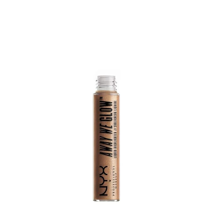 NYX Professional Makeup Away We Glow Liquid Highlighter, Gold Rush, 0.22 Fluid Ounce-VivaGrace Women