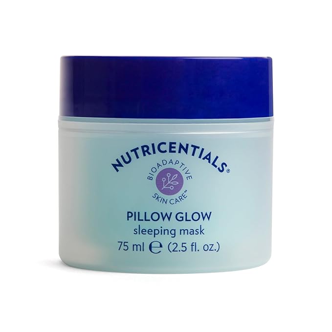 NuSkin NUTRICENTIALS Pillow Glow Sleeping Mask | Overnight Hydration | Bioadaptive Botanical Complex | Red Algae | Apple Extract | Deep Sea Water | Skin Glowing & Pore Minimizing | 2.5 Fl Oz | 1 Pack-VivaGrace Women