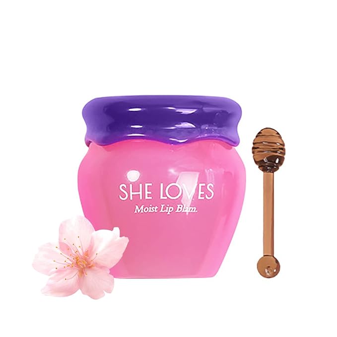 Lip Mask Overnight Lip Sleeping Masks Honey Lip Balm, Fade Lip Lines Bee Lip Balm Honey & Sakura Day and Night Repair Lip Sleeping Masks Honey Lip Balm (Sakura (Night))-VivaGrace Women