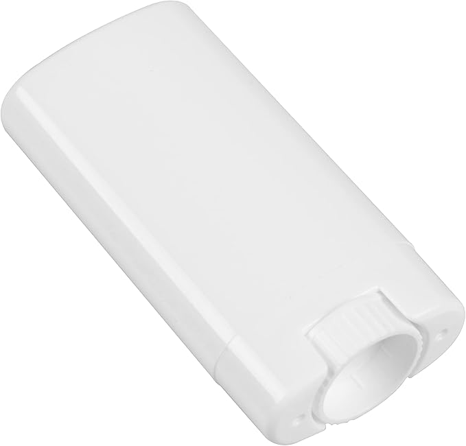 Empty Oval Deodorant Lip Lipstick Balm Tubes Containers Plastic (20-Pack) (15ml, white)-VivaGrace Women