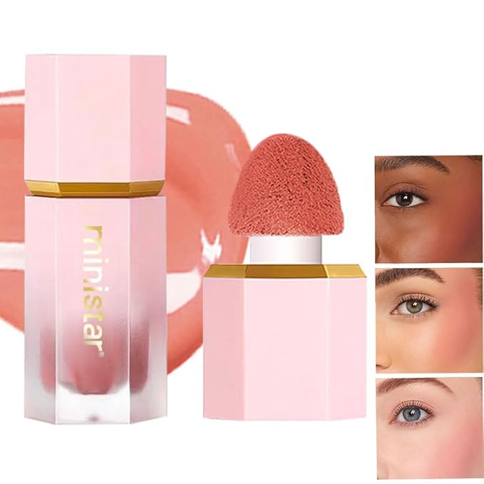 Liquid Blush Makeup, Cream Blush for Cheeks, Waterproof Long Lasting Blush Face Makeup Multi-Use Blush Beauty Wand for Cheeks & Lip Tint Natural Cream Blusher Makeup for All Skin Tones(#04 Soft Pink)-VivaGrace Women