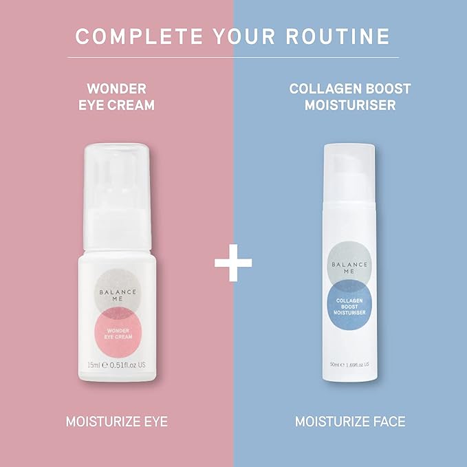 Balance Me Wonder Eye Cream, With Hyaluronic Acid, Reduces Dark Circles & Puffiness, Anti-Ageing & Hydrating Eye Gel, For All Skin Types, 100% Natural, Vegan & Cruelty Free Made In UK, 0.5 Fl Oz-VivaGrace Women