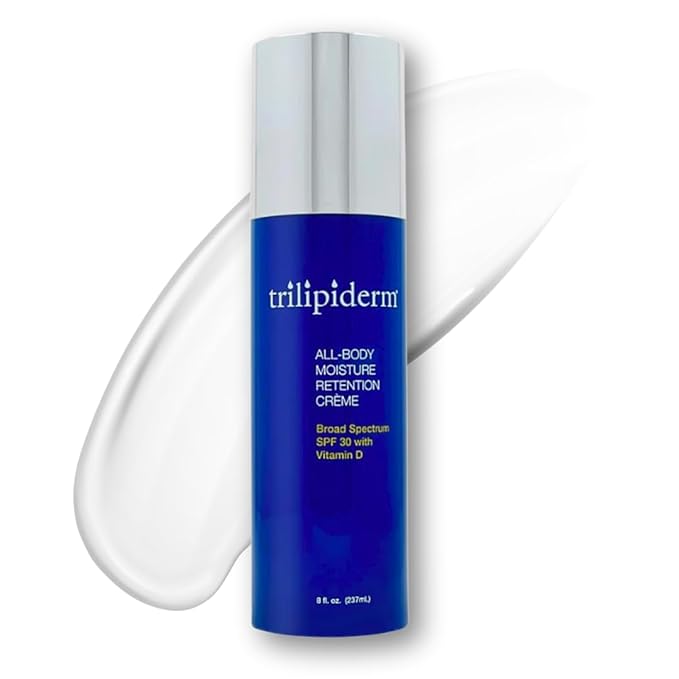 Trilipiderm All-Body Moisture Retention Crème with SPF 30, Vitamin D - 8oz Airless Pump Sunscreen-VivaGrace Women