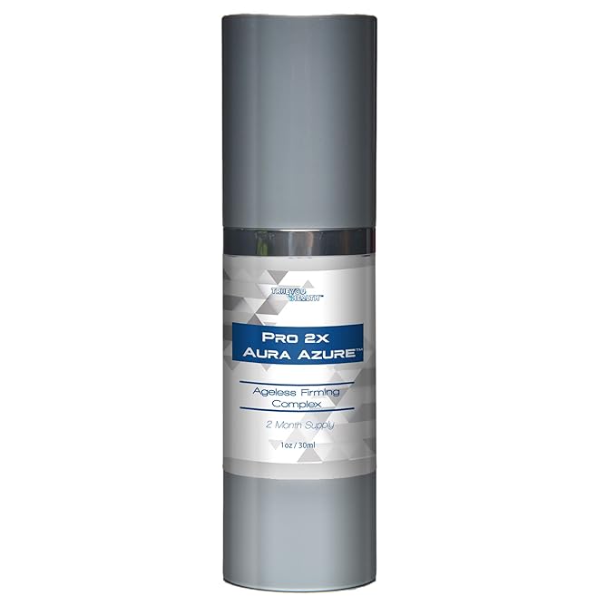 Pro 2x Aura Azure Serum - Anti Aging Serum - 2 Month Supply - Skin Firming Complex to Reduce Wrinkles Appearance - Exfoliate - Nourish - Improve Hyperpigmentation & Dark Circles - Aid Cell Renewal-VivaGrace Women