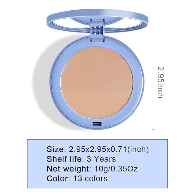 evpct Kaely Oil Control Pressed Face Powder, Get Smooth Flawless Fine Lines and Lightweight Finishing Foundation, Control Shine Long Lasting Waterproof Face Setting Powder Cosmetic, 08 Golden Beige-VivaGrace Women