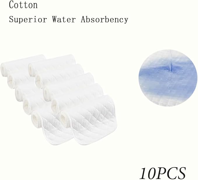 10 Pcs Under-Breast Sweat-Absorbing Cotton Pads Cotton Bra Liners for Sweating, Absorb Sweat Under Breasts-VivaGrace Women