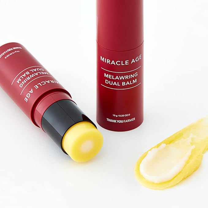 THANKYOU FARMER Miracle Age Melawring Dual Balm, Korean Eye Cream for Face, Fast-absorbing Anti Wrinkle Balm Stick, Crows Feet Eye treatment Product, Fine Lines Lifting, 0.35oz-VivaGrace Women