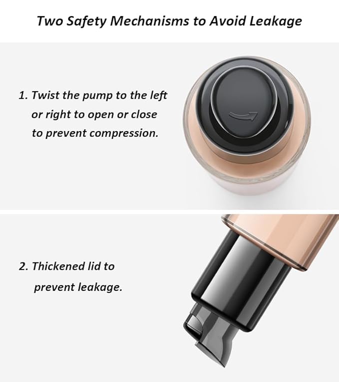3PCS Black Replacement Foundation Pump Make-Up Cosmetic Liquid Foundation Make-Up Pump for MAC and Estee Lauder Double Wear Foundation (3PCS)-VivaGrace Women