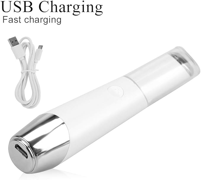 Eye Face Massage Tool Wand Pen, Portable Electric Eye Lift Wand Heated Warm Eye Lip Massager Vibration Skin Care Tool for Eyes-VivaGrace Women