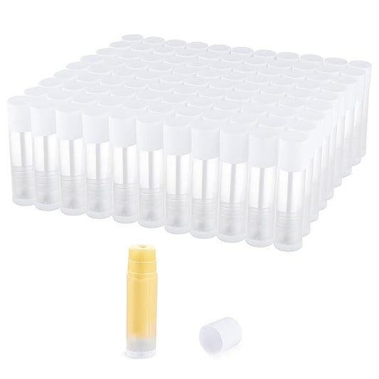 100 Pcs 5.5ml Bulk Empty Lip Balm Tubes Refillable Plastic Lip Gloss Container Travel Lipstick Tubes Chapstick Tubes Holder For DIY Homemade Lip Balm (clear)-VivaGrace Women