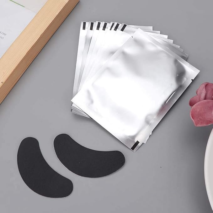 Under Eye Pads, 50 Pairs Eye Gel Pads, Eyelash Extension Pads for Eyelash Extensions Eye Mask Beauty Tool, Black-VivaGrace Women