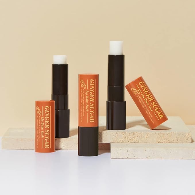 ETUDE Ginger Sugar Lip BalmStick Treatment 4g | Gentle Korean Lip Skin Care| Smooth and Moist Lips| Natural Ingredients Nourish & Hydrate Ginger, Sugar, Shea Butter Give Moisturizing Relaxing Effect-VivaGrace Women