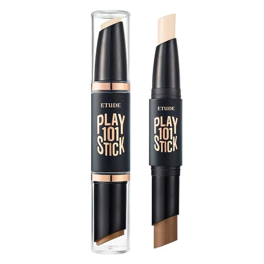 ETUDE Play 101 Stick Contour Duo #2(21AD) | Creamy Shading and Highlighter Duo for Easy Contouring Makeup | Kbeauty-VivaGrace Women