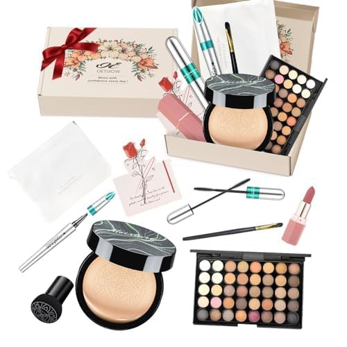 Makeup Sets for Women Girls Makeup Bag Eyeshadow Palette Air Cushion Eyebrow Pencil Mascara Lipstick, Create Sophisticated Makeup for Your Wife & Girlfriend-VivaGrace Women