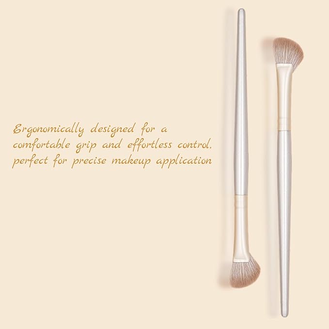 Eyeshadow Makeup Brushes Set with Case 8 PCS Soft Synthetic Hairs Eye Makeup Brushes for Blending Eyebrow Eyeliner Eyeshadow （Silver）-VivaGrace Women