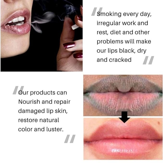 2PC Lip Balm Fade Dark Pigment Whitening Moisturizing Lip Hyaluronic Acid Exfoliating Dead Skin Lightening Lip Care (Green)-VivaGrace Women