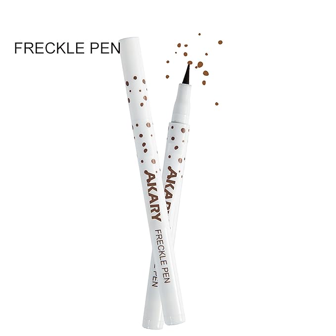 AKARY Freckle Pen Professional Lifelike Face Concealer Point Out Natural Waterproof Longlasting Soft Artificial Freckles Fine Makeup Freckle Pen Life Face Decoration (#02 Natural coffee)-VivaGrace Women
