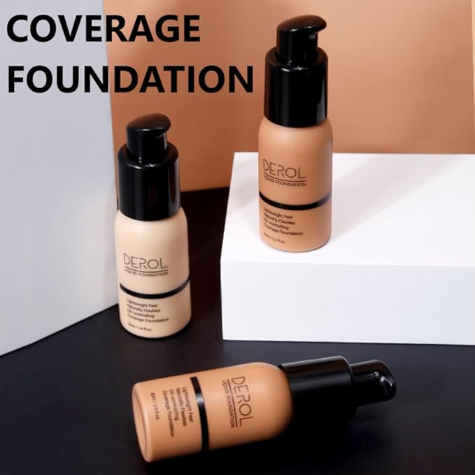 Foundation Full Coverage Liquid Foundation Cream - Lightweight Concealer - Suitable for All Skin Types (ivory white 02)-VivaGrace Women