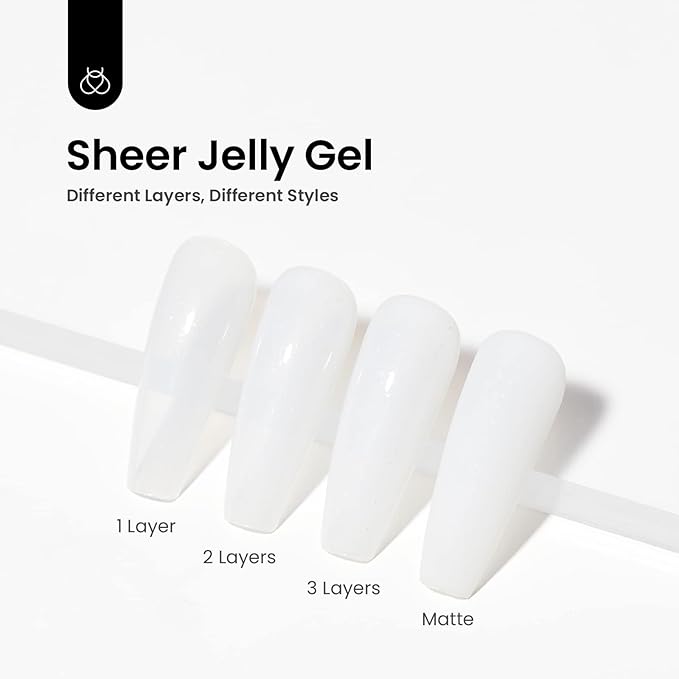 Beetles White Gel Nail Polish-15 ml Shimmer Glitter Milky White Gel Nail Polish Soak Off UV/LED Lamp Nail Art Manicure Salon DIY for French Nail Home Gift for Women Girls