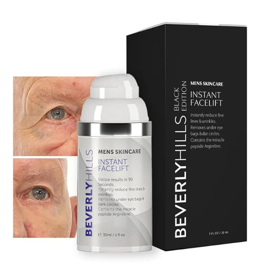 Beverly Hills Mens Instant Facelift and Eye Serum Treatment for Dark Circles, Puffy Eyes, and Wrinkles-VivaGrace Women