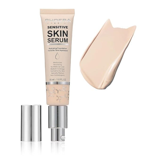 PHOERA Hydrating Serum Foundation,Flawless Full Coverage and Hypoallergenic Makeup Base Foundation. (N01 Porcelain, norm)-VivaGrace Women