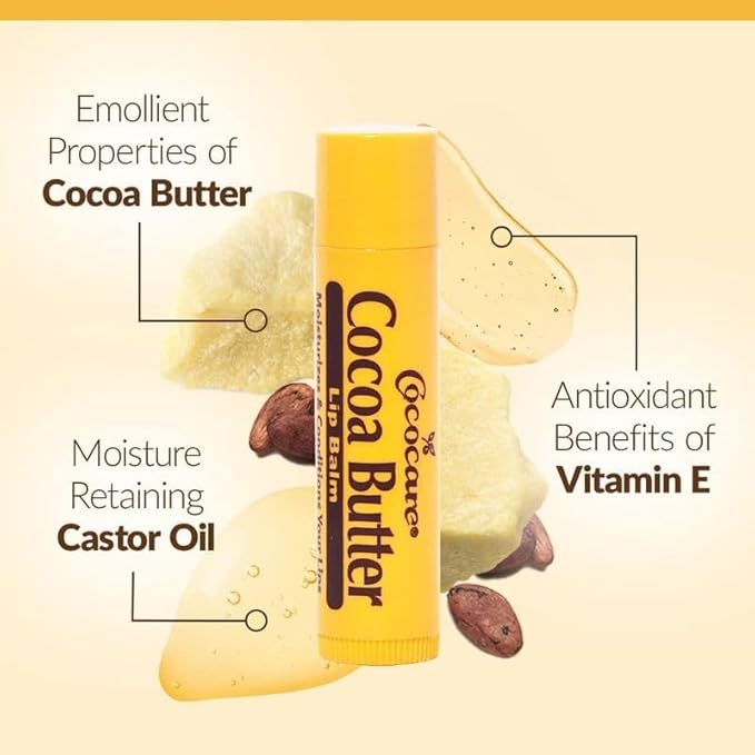 Cococare Cocoa Butter Lip Balm 0.15 oz (Pack of 8)-VivaGrace Women