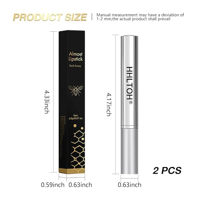 2PCS Honey Tinted Lips Balm Lipstick – Sheer Hydrating Lip Balm for Women All Skin Tones – Moisturizing Nourishing Lip Balm with Natural Black Cherry Tint – Bálsamo Labial Hidratante con Color-VivaGrace Women