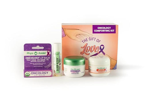 PhysAssist - Comfort kit for Chemo & Radio Patient The Gift of Love, Faith & Support. 2-1.5 oz face and body cream plus lip balm & roll-on-VivaGrace Women