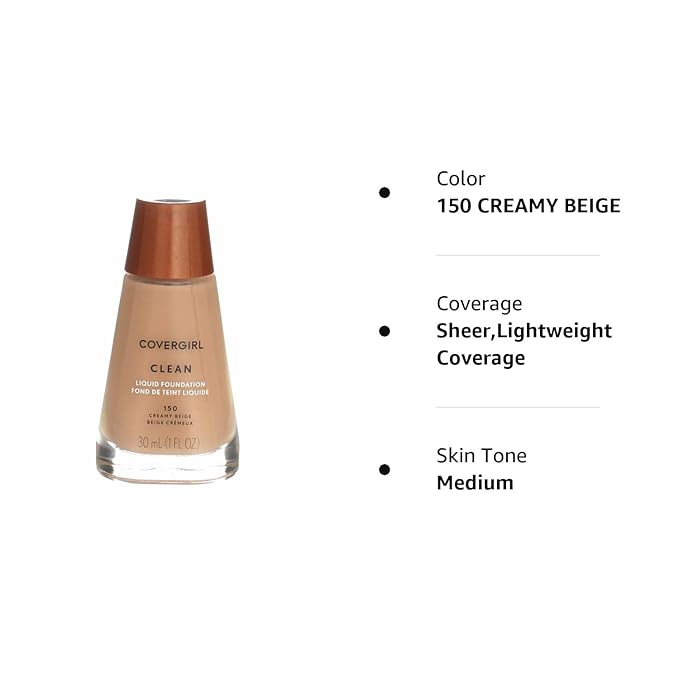 COVERGIRL Clean Normal Skin Foundation,1 Count(Pack of 1)-VivaGrace Women