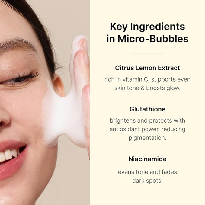 MENOKIN 30 Seconds Quick Bubble Mask [BRIGHT] - [Vitamin C] [Glutathione & Niacinamide] in Micro-bubbles for Dark Spots, Uneven Skin Tone, Korean Skin Care Essential, 70 Uses, 3.21 fl.oz-VivaGrace Women