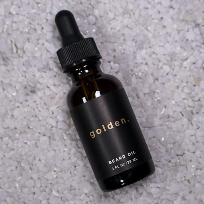 Golden Grooming Co. Beard Oil for Men - Nourishing & Organic Beard Moisturizer - Organic Oil for Beard Growth - All-Natural Formula with Vitamin E - Smooth and Soft Beard - 1 fl oz-VivaGrace Women