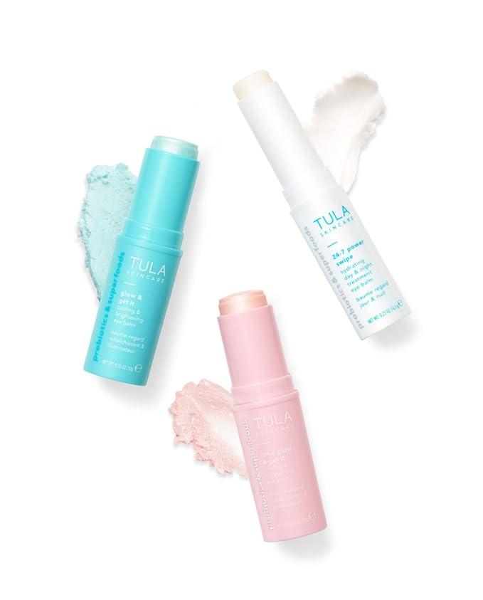 TULA Skin Care Eye Balm Extravaganza - Dark Circle Under Eye Treatment, Instantly Hydrate and Brighten Undereye Area & Leave the Ultimate Glow, 3-Piece Kit-VivaGrace Women