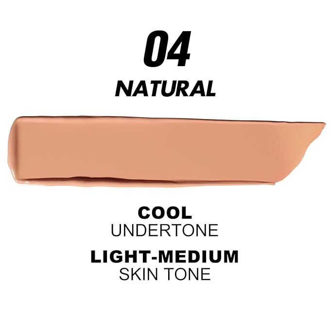 FOCALLURE 2 Pcs Liquid Foundation, Skin Evolution Foundation + Concealer, Full Coverage Foundation Makeup, Durable, Waterproof, Oil-Control, Hides Wrinkles & Lines, Natural-VivaGrace Women