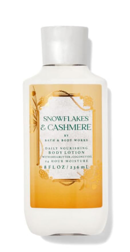 Bath & Body Works - Snowflakes & Cashmere - 3 Piece Bundle - Spray - Lotion Body - Shower Gel - Full Size and Hello Gorgeous Gift Bag.-VivaGrace Women