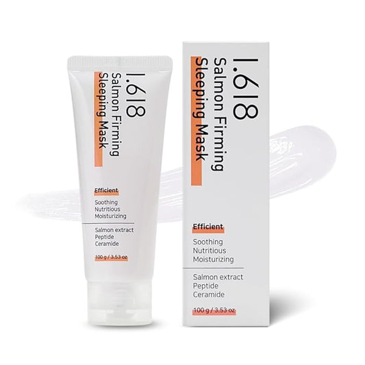1.618 Salmon Firming Sleeping Mask with Ceramides & Hyaluronic Acid – Hydrating, Soothing, Anti-Wrinkle Overnight Face Mask for Dry & Sensitive Skin | Fragrance-Free | K-Beauty | 3.53oz-VivaGrace Women