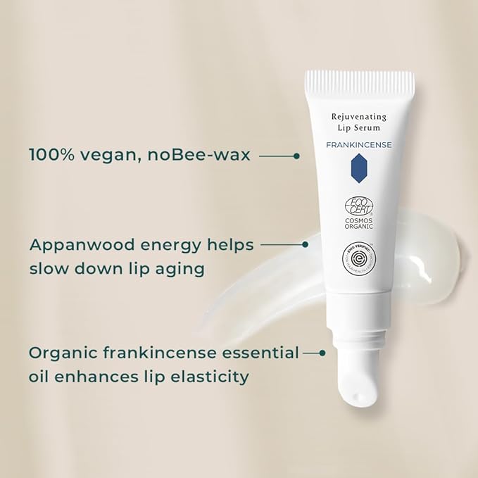 INNA Organic Lip Serum, Moisturizing, Fine Line Care & 100% Vegan, EWG & COSMOS Certified | Frankincense Essential Oils Infused Skin Care | Luxury Clean Beauty-VivaGrace Women