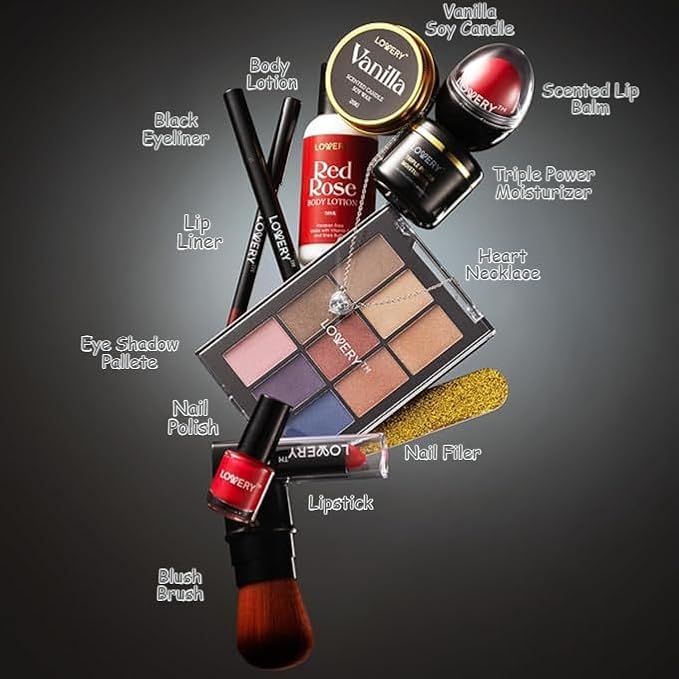 Birthday Gifts for Her, Beauty Treasures 12 Day Makeup Gift Set - Birthday Gift Box With Women's Skincare and Makeup Surprises - Gifts for Women with Unique Surprises-VivaGrace Women