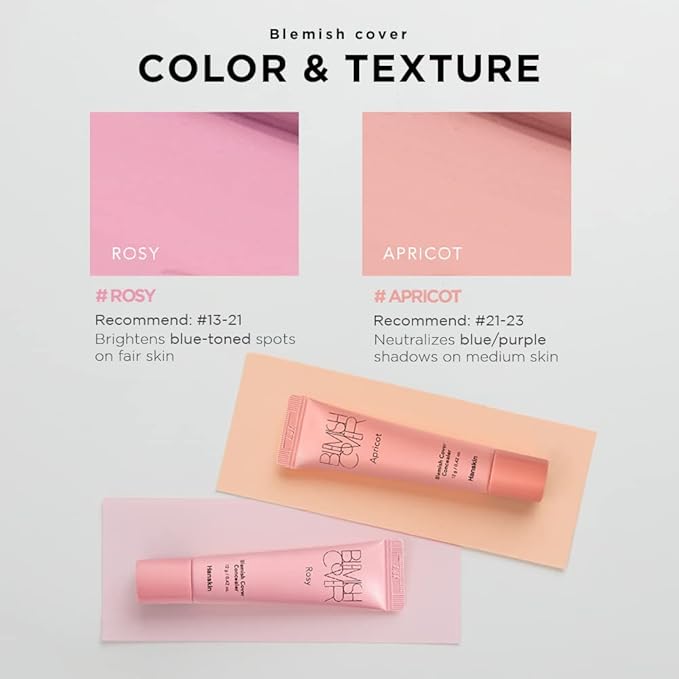 Hanskin Apricot Blemish Cover, Dark Circle Cover, Full Coverage Color Correcting Concealer [Apricot/12g]-VivaGrace Women
