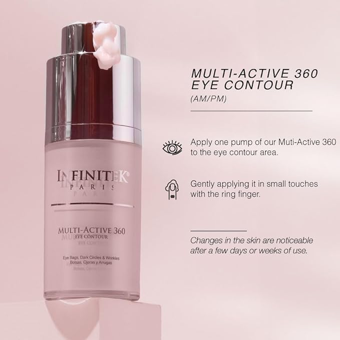 Infinitek Paris Multi-Active Collagen Eye Cream & Retinol Serum Eye Contour - Anti Aging Eye Cream for Wrinkles, Under Eye Treatment for Dark Circles and Under Eye Wrinckle Repair. 0.50 Fl Oz-VivaGrace Women