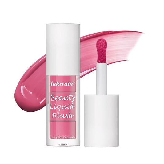 Liquid Blush for Cheeks Makeup Face Blush, Weightless Cream Formula, Smudge Proof Long-Wearing Pigmented Blush, Natural Look Makeup Face Blushes, Shimmer Finish, Dainty - 03# In hot pink-VivaGrace Women