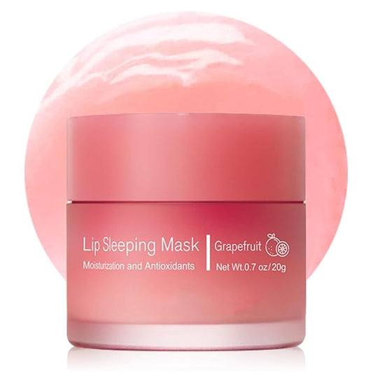 Hydrating Lip Sleeping Mask, Long Lasting Hydrating Night Lip Balms for Intensive Moisturizing and Care, Prevention Dry and Crack (GRAPEFRUIT) 0.7 OZ-VivaGrace Women